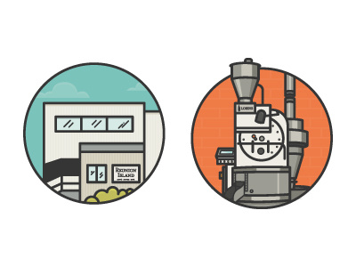 Timeline Icons building coffee icons loring modern roaster simplistic
