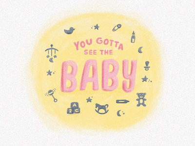 The Boyfriend PT2 S03 • E18 baby handlettering illustration lettering quote seinfeld shadow sitcom texture