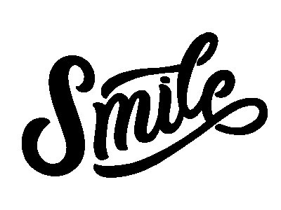 Smile for Inkbox design lettering positive script smile tattoo temporary tattoo