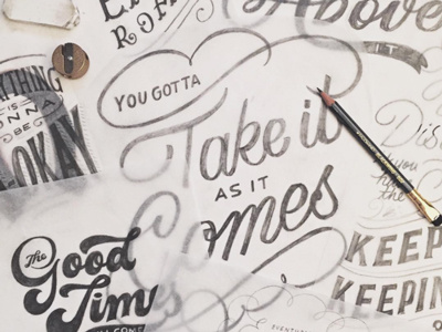 Process Shot handlettering lettering motivation process project sketches wip