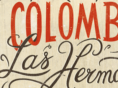Colombia Las Hermosas Sneak coffee handlettered illustration typography