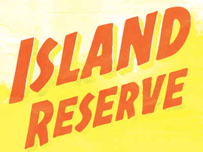 Island Reserve handlettering illustration island poster print reserve texture typography weathered wip