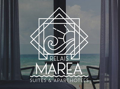RELAIS MAREA beach brand identity branding design graphic design illustration logo logo design mark sea sun vector visual identity wave