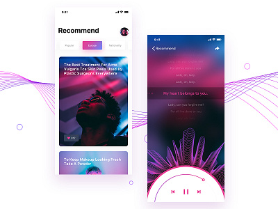 Music-recommend design ios iphone music people ui ux