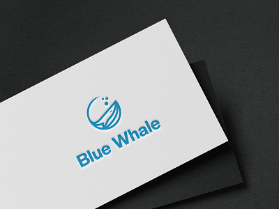 BLUE WHALE blue branding creative design graphic design illustration logo logomark logos simple whale