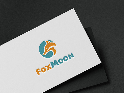 FOX MOON branding creative design design logo fox graphic design illustration logo logomark logos moon simple