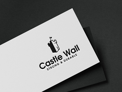 CASTLE WALL branding castle creative design graphic design illustration logo logomark logos simple strong wall