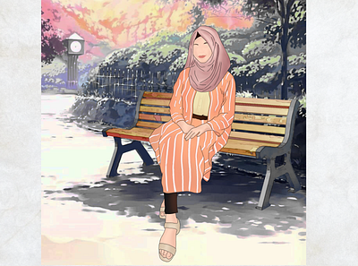 Hijabi girl Illustration