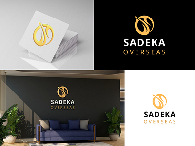 Sadeka Overseas Logo 3d animation branding design graphic design illustration logo ui ux vector