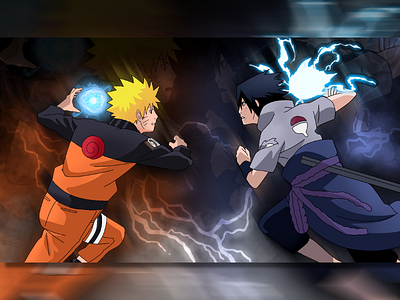 Naruto vs sasuke illustration 3d animation branding design graphic design illustration logo ui ux vector