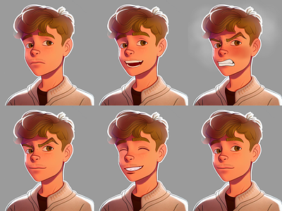 Facial expressions for YT animation by Magma on Dribbble