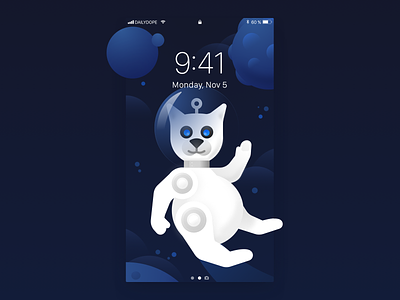 NYRWP | 003 cat downloadable free hello outerspace planet space wallpaper