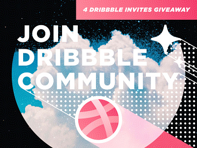 Four Dribbble Invites Giveaway dribbble hello invite invites new player