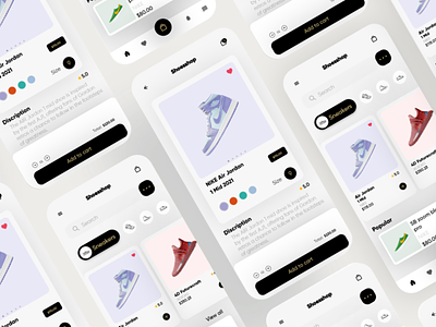 Shoes shop mobile app UI design