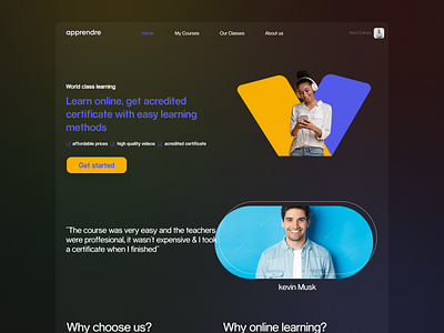 Education Website UI design