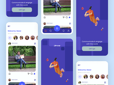 Jinx - social app UI design