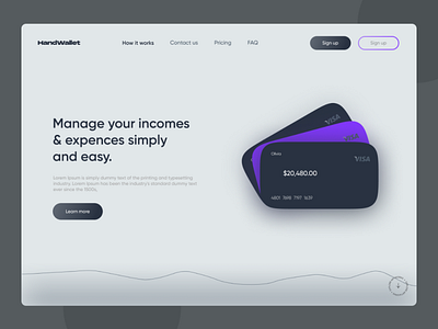 Finance website landing page adobe xd app design design finance website landing page nezar ismail ui ui ux ui ux design