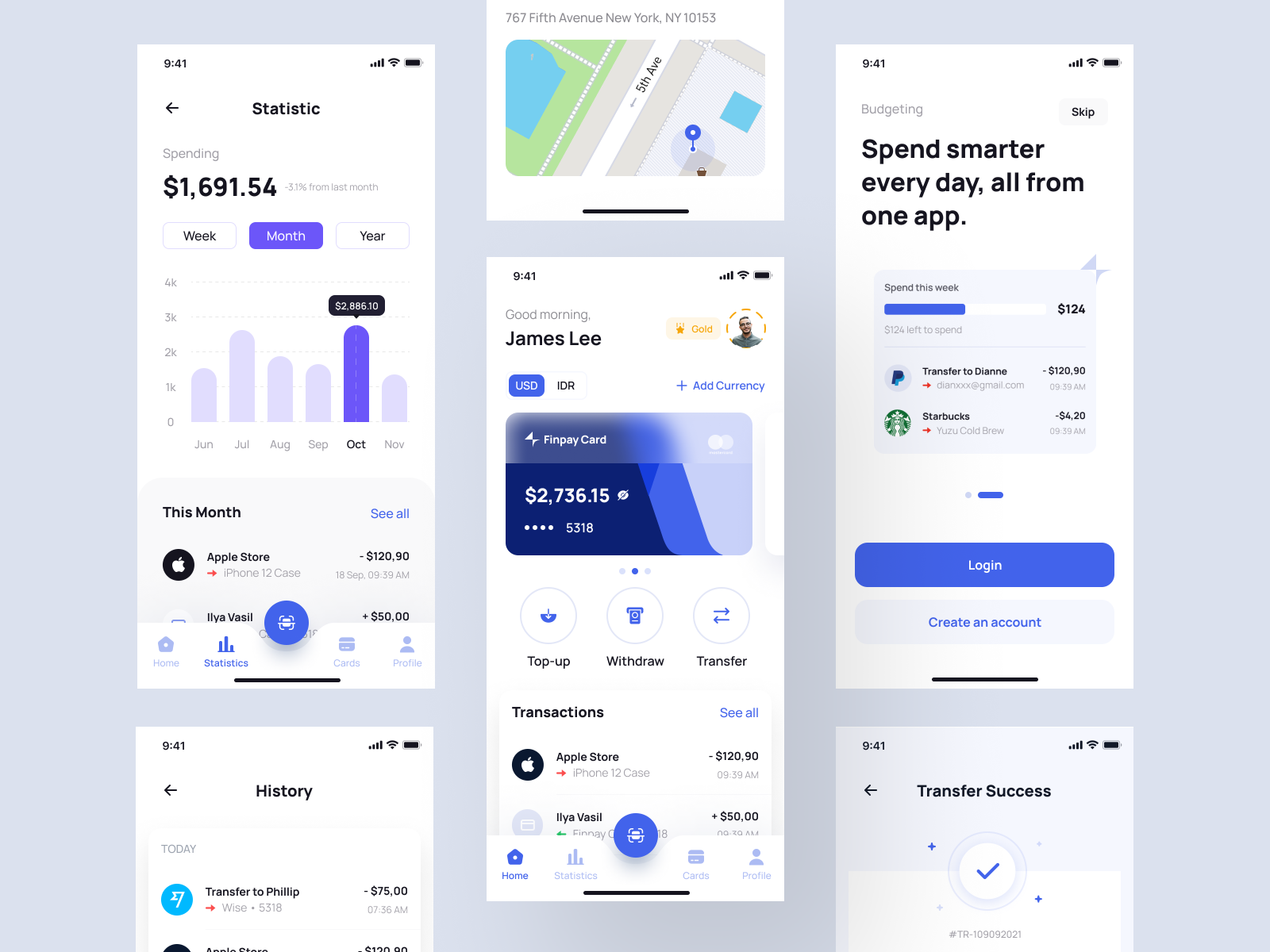 Finpay - Finance App UI Kit by Uxerflow UI/UX on Dribbble