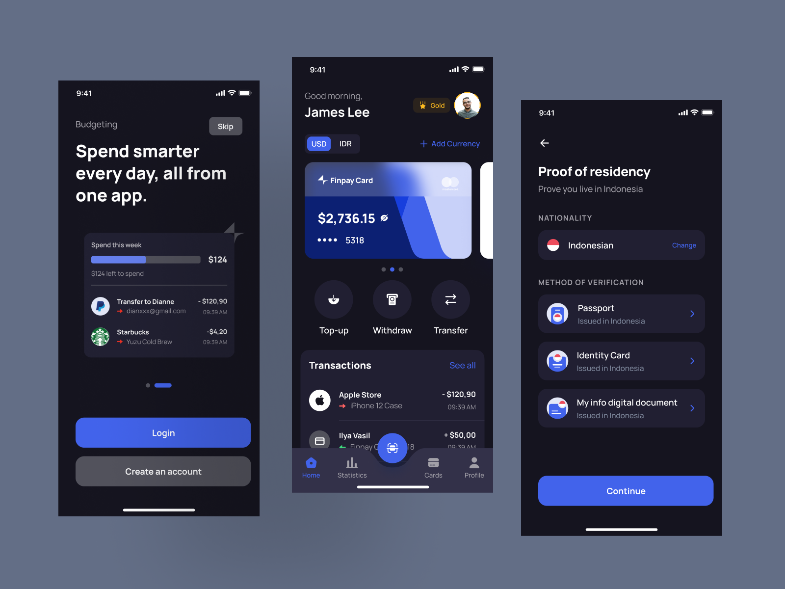 Finpay - Finance App Ui Kit By Uxerflow Ui Ux On Dribbble