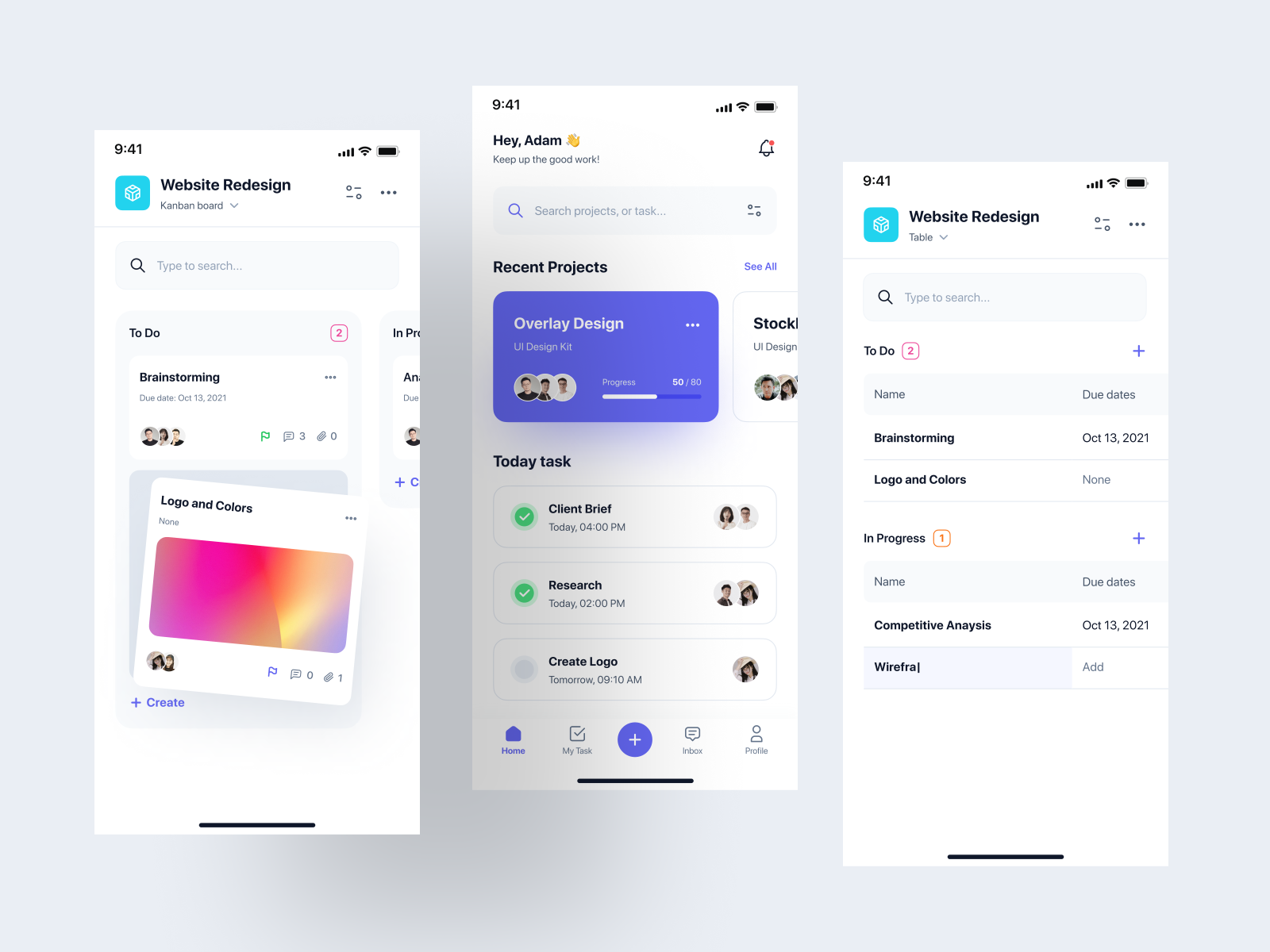 Kanban - Project Management App UI Kit by Uxerflow UI/UX on Dribbble