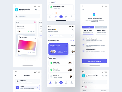 Kanban - Project Management App UI Kit activity asana design graphic design ios jira management manager mobile pm project project management task track trello ui ui8 uidesign uikit ux