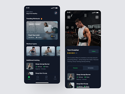 Fitline - Fitness & Workout App UI Kit cardio design fitness gym ios mobile run sport ui ui kit ui8 uidesign uikit ux weight weightlifting workout
