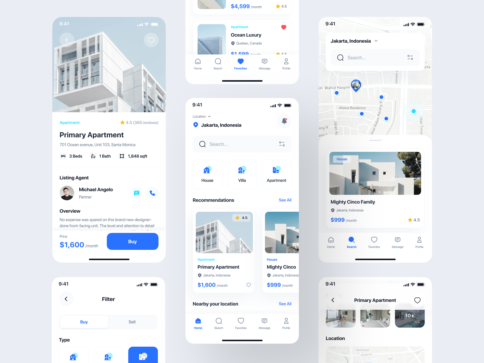 Homeline - Real Estate & Rent House App UI Kit by Uxerflow UI/UX on ...