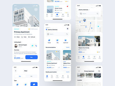 Homeline - Real Estate & Rent House App UI Kit airbnb boarding house book booking design guest house home hotel house ios mobile mobile design rent ui ui kit ui8 uidesign uikit ux uxdesign