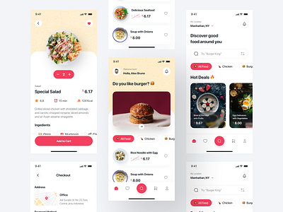 Foodline - Food Delivery App UI Kit branding cook delivery design eat food food delivery ios mobile mobile design restaurant ship shipping ui ui kit ui8 uidesign uikit ux vegetable