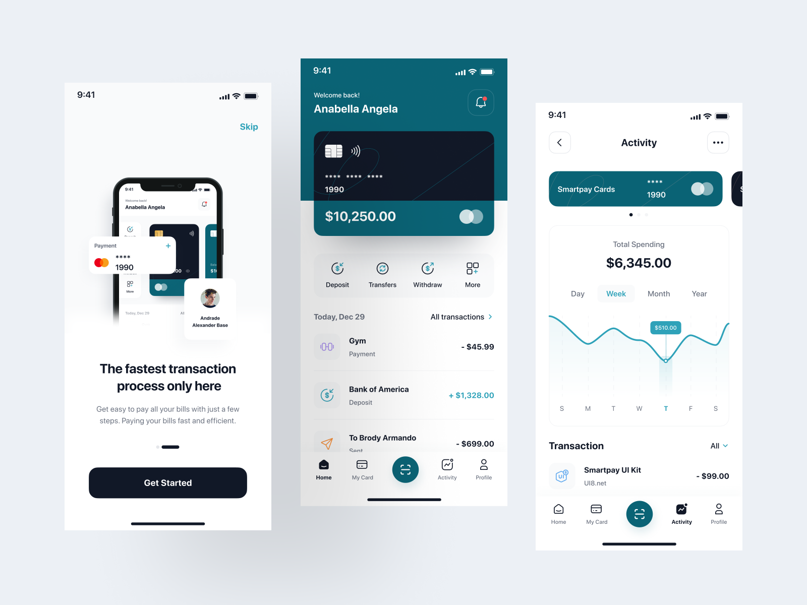 Smartpay - Fintech App UI Kit By Uxerflow UI/UX On Dribbble