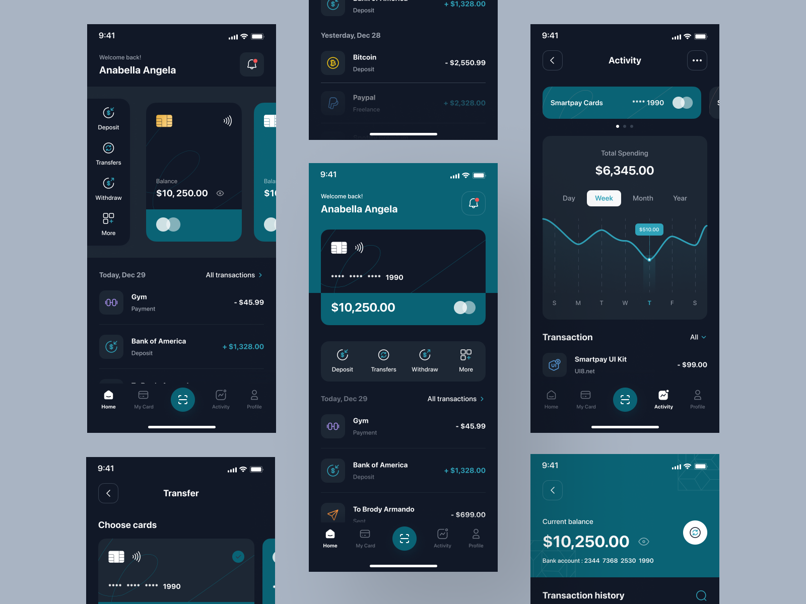 Smartpay - Fintech App UI Kit By Uxerflow UI/UX On Dribbble