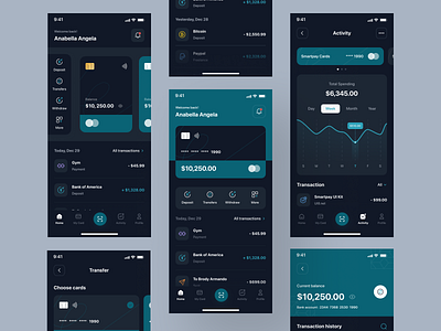 Smartpay - Fintech App UI Kit bank banking crypto cryptocurrency design finance financial fintech ios mobile mobile design money stock ui ui kit ui8 uidesign uikit ux wallet