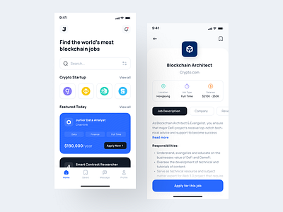 Jobline - Job Finder App UI Kit apply glassdoor hiring indeed internship investor ios job job finder job vacancy mobile mobile app mobile design ui ui kit ui8 uidesign uikit ux