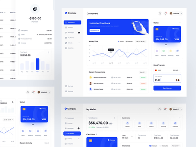 Overpay - Finance Dashboard UI Kit banking dashboard design desktop finance financial fintech ios mobile money motion ui ui kit ui8 uidesign uikit ux wallet web app website