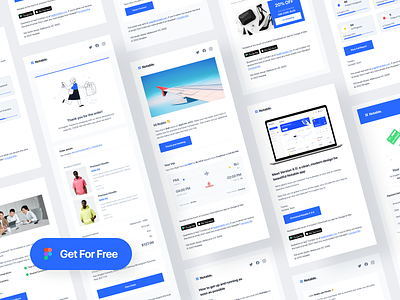 Notable - Email Template Design - Free design desktop email email template free freebie freebies gmail ios mobile onboarding template transaction ui ui8 uidesign uikit ux website