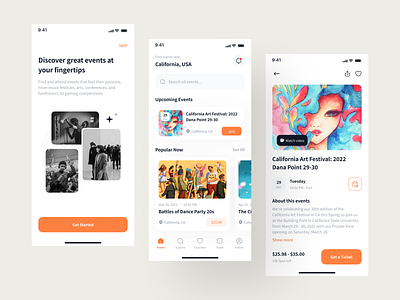 Evenline - Event Booking App UI Kit book booking design event events ios mobile mobile design music ticket tickets ui ui kit ui8 uidesign uikit ux venue