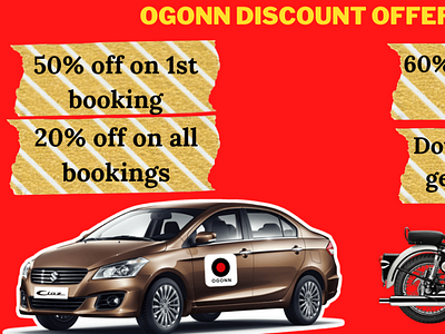 Ogonn car & bike rental Discount offers car on rent in delhi car on rent in lucknow discount offers selfdrivecaronrentinlucknow