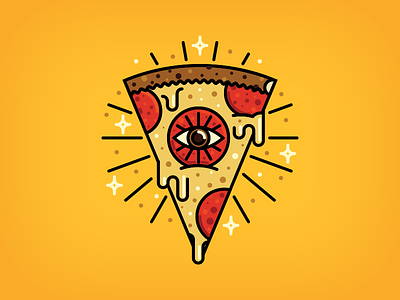 Illuminom-nom cheese eye illuminati pepperoni pizza slice stars vandal vandal club