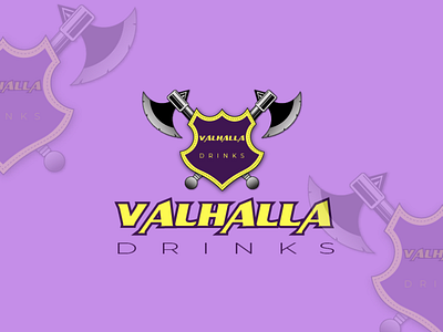 "VALHALLA drink" branding logo brand identity business businesscard designer design graphics designer illustration