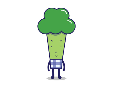 Ikea series - Mr B broccoli flat green ikea outline toy
