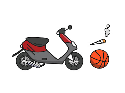 no 16 basketball motor scooter