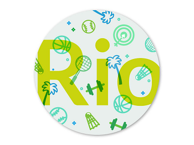 RIO 2016 badminton baseball basket olympics palm rio sport sports stars sticker