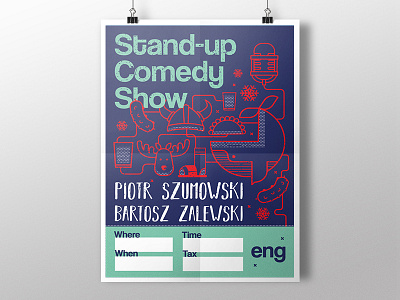 Stand-up Comedy Show Poster design mockup poster