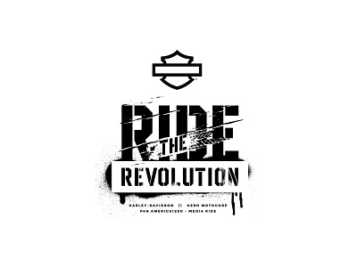 Ride the Revolution By Harley Davidson alak5198 branding flat harley davidson hero icon illustration logo minimal type typogaphy typography uiux