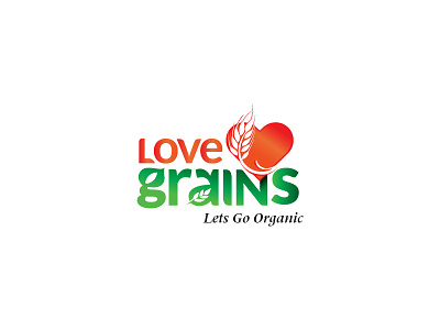 Love Grains alak5198 branding design flat icon illustration lettering logo minimal type typography vector