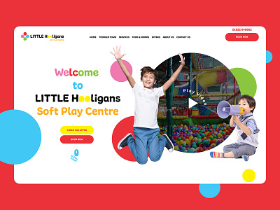 LittleHooligans Softplay Centre animation creative design graphic logo site typography ui ux website