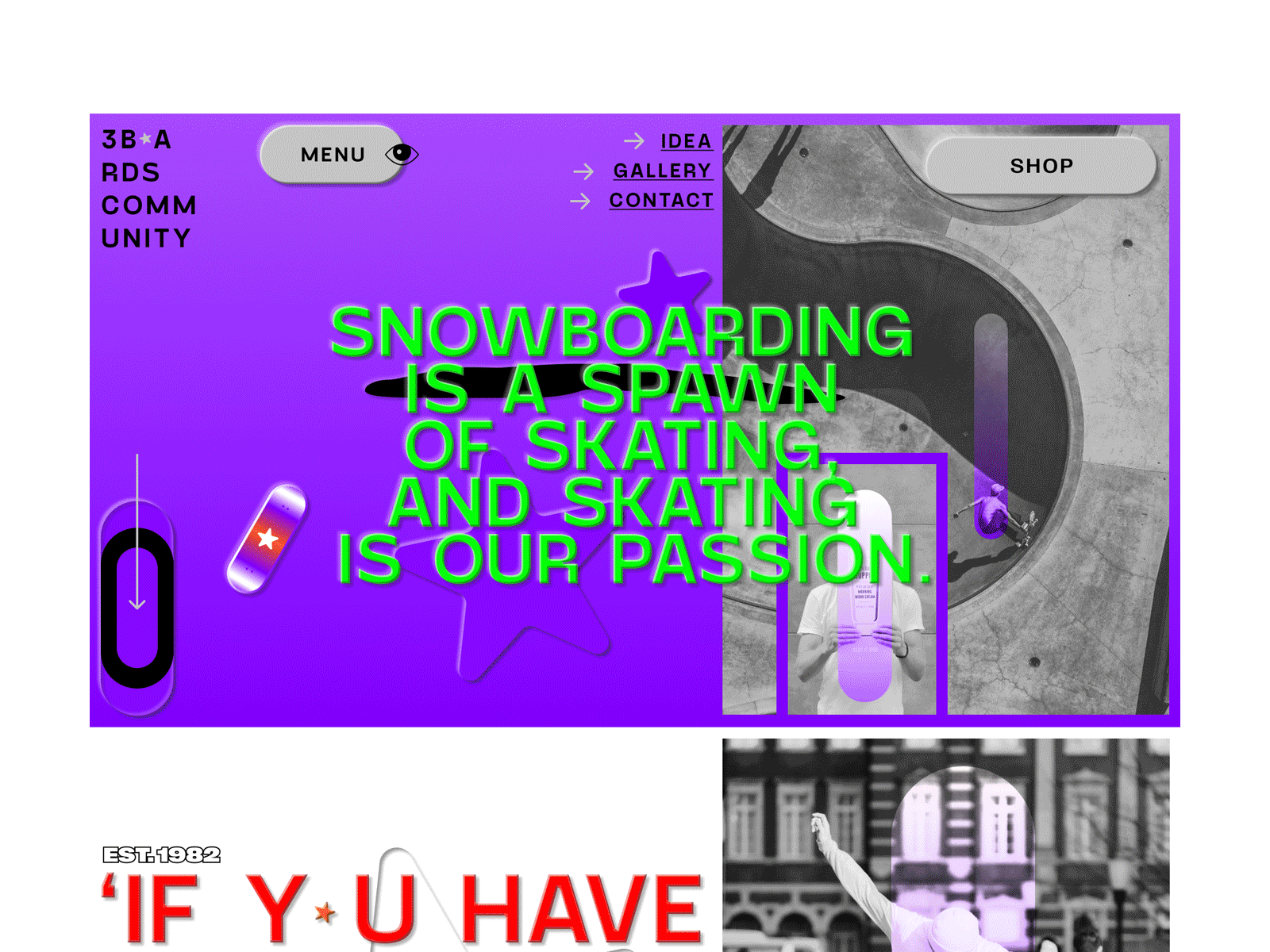 3boardscommunity animation creative design graphic site typography ui ux web website