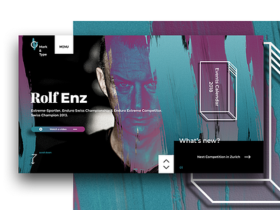 R. Enz - Sportsman (Competition) athlete design graphic sportsman ui ux digital web webdesign