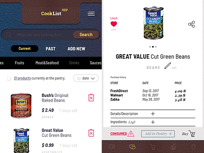 Cooklist. android app cooklist design freelancer graphic ios ui ux