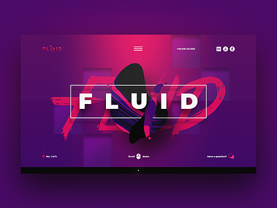 Fluid (website). agency creative design experience fluid graphic illustration interface landing page user website